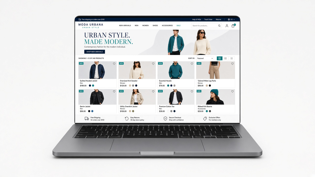 Moda Urbana en laptop